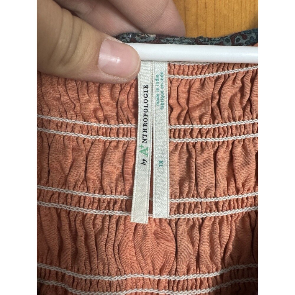 Anthropologie Peregrine Midi dress 1X patchwork - Picture 8 of 10